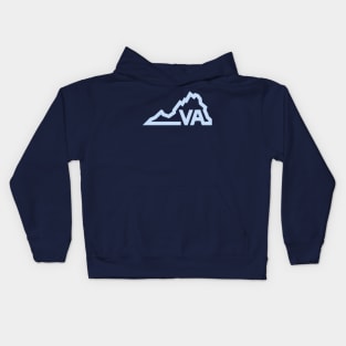 Virginia, The Commonwealth State - Simple Line Design Kids Hoodie